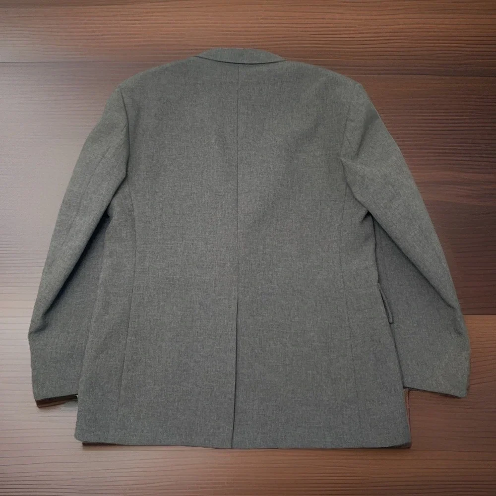 Vintage 70s Levi's Panatela Sportswear 2‎ Piece Leisure Suit 44R Gray 38x30